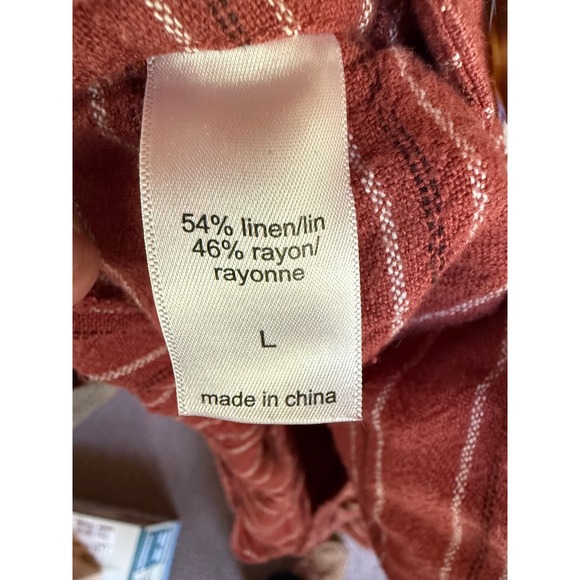 Maurice's Striped Sailor Pants High‎ Waist Button Accents Casual Size L - Picture 7 of 7